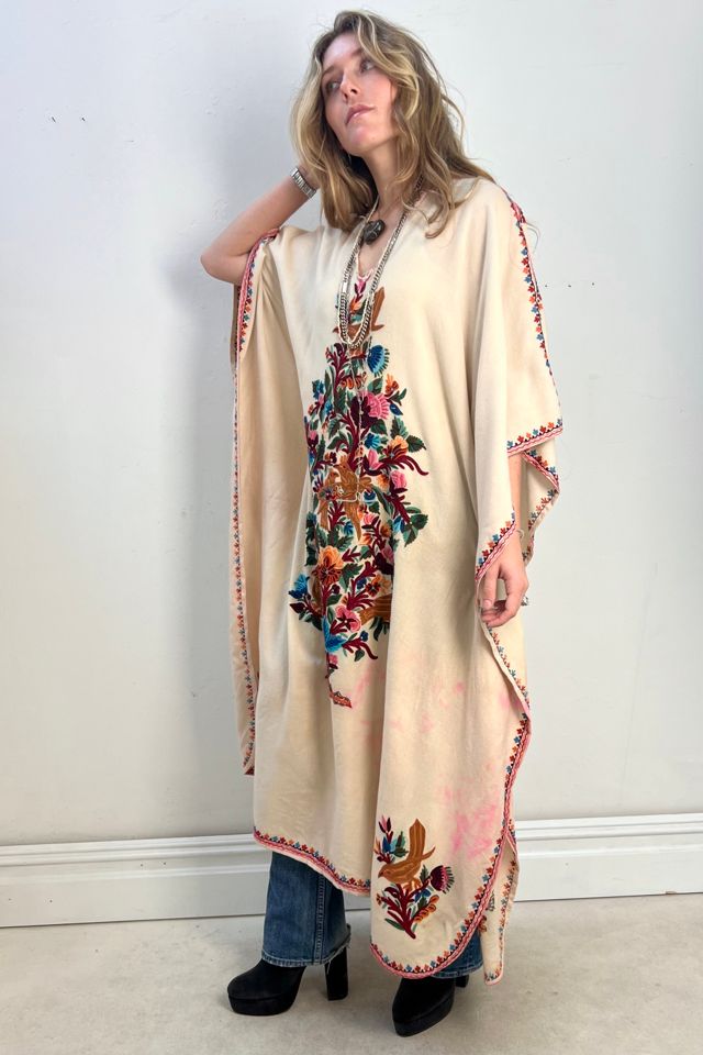 Vintage Poncho Wool Maxi Hand Embroidered Selected by Anna Corinna #1