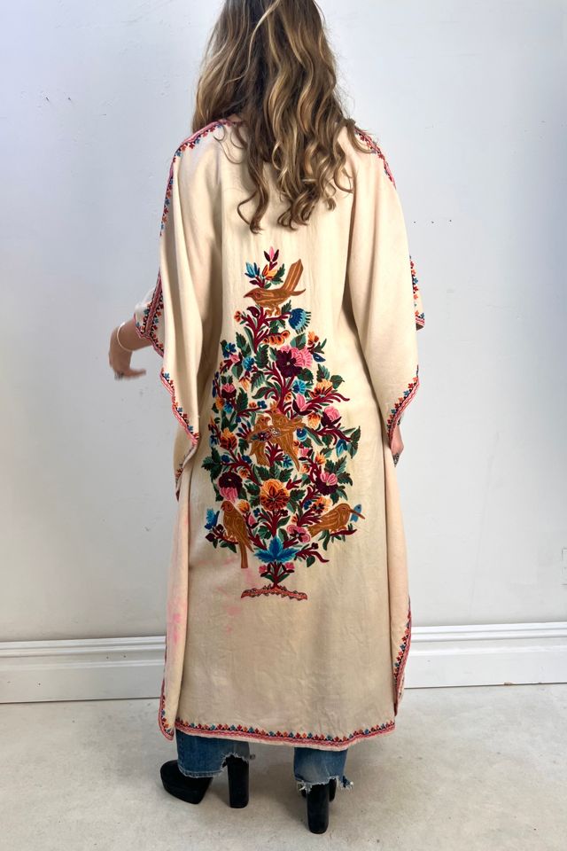 Vintage Poncho Wool Maxi Hand Embroidered Selected by Anna Corinna #2