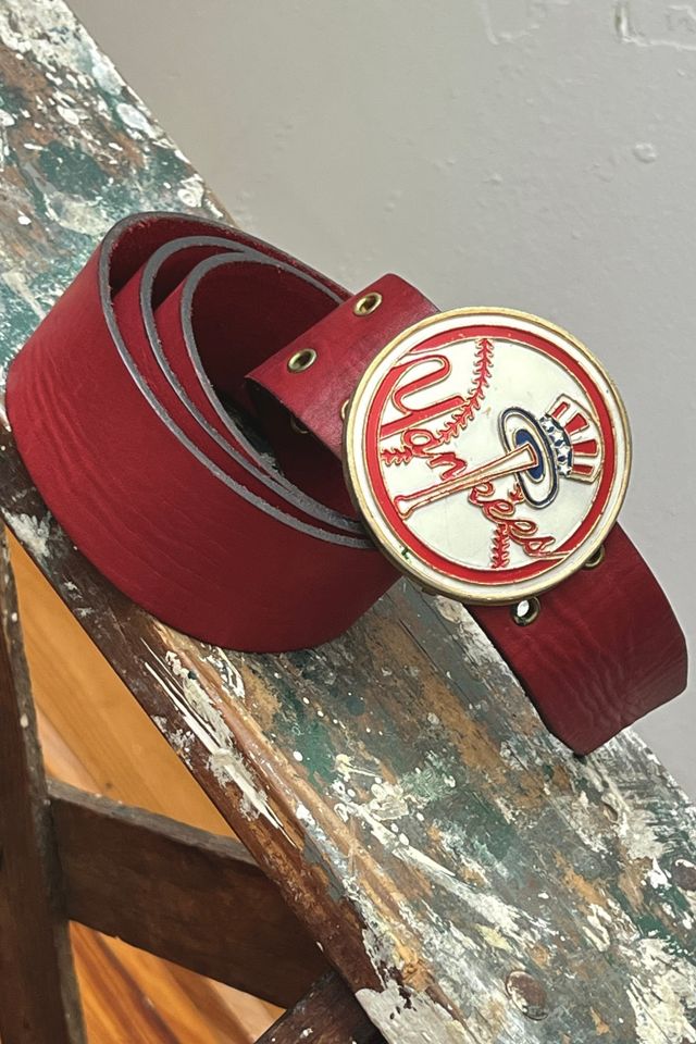Vintage Yankees Leather Belt and Buckle Selected by Anna Corinna #1