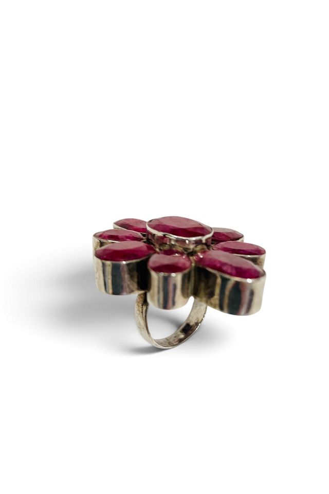 Indian Cluster Ruby Ring Selected by FernMercantile #2