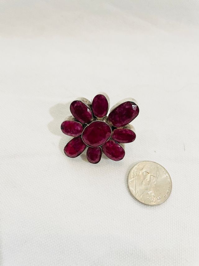Indian Cluster Ruby Ring Selected by FernMercantile #3