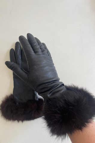 Vintage Fur Cuffed Kid Leather Gloves Selected by The Curatorial Dept.
