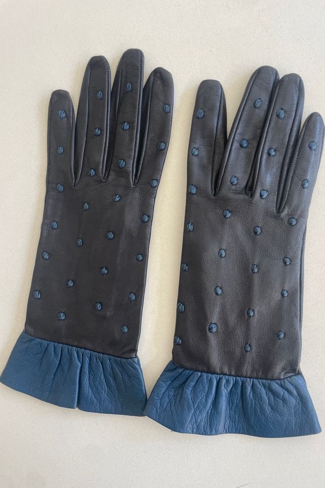 Vintage Polka Dot Kid Leather Gloves Selected by The Curatorial Dept. #1