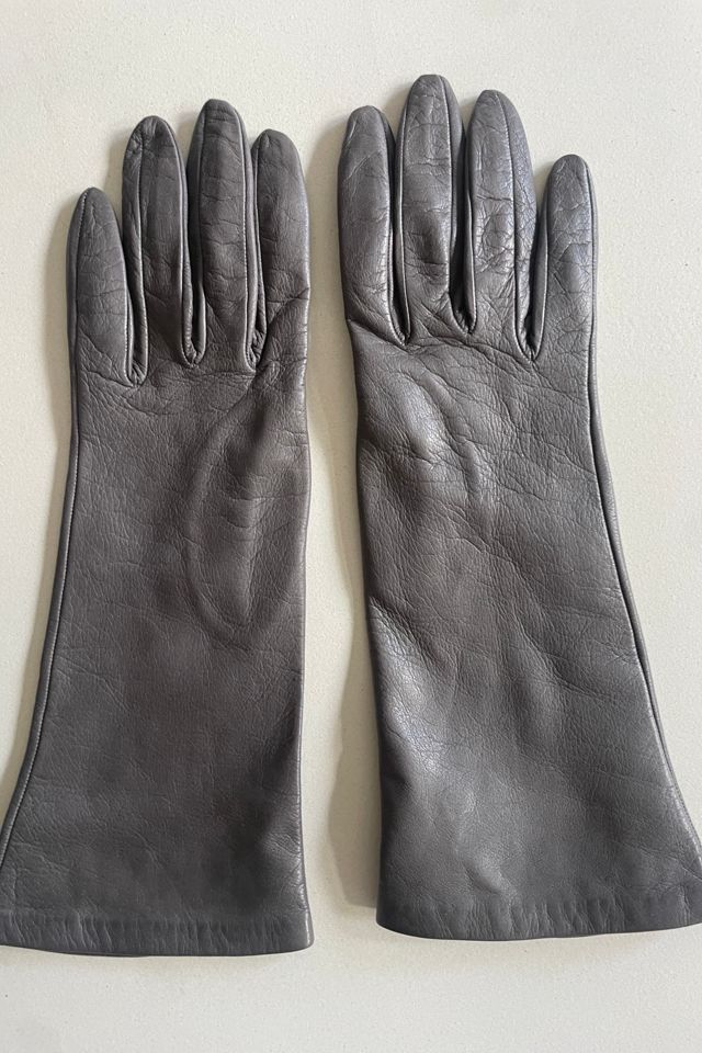 Vintage Gray Kid Leather Gloves Selected by The Curatorial Dept. #2