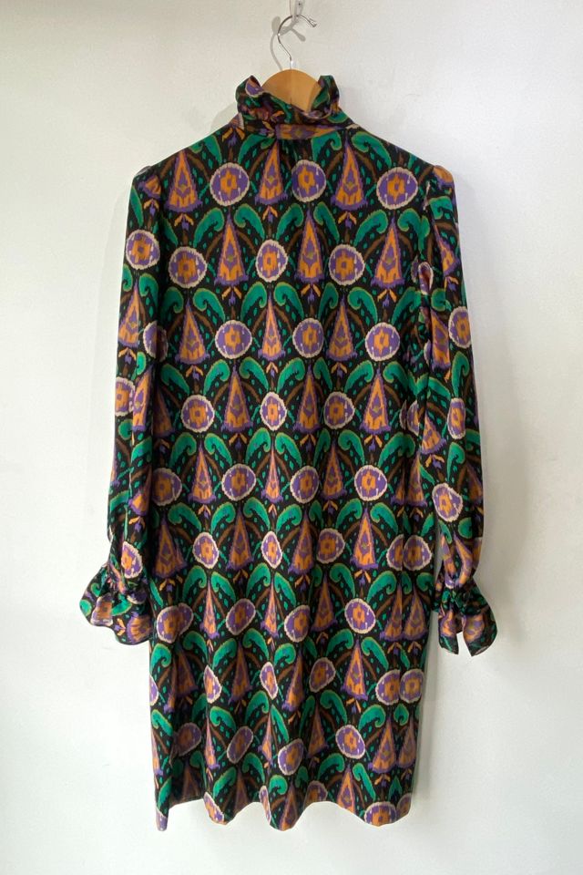 Vintage YSL Rive Gauche Ikat Wool Dress Selected by The Curatorial Dept. #3