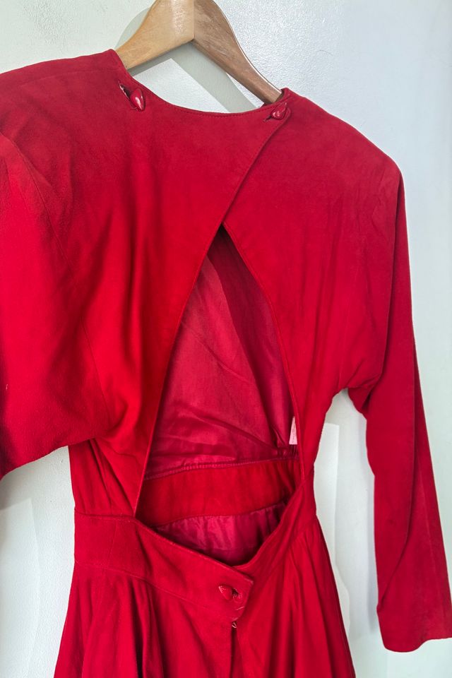 Vintage Vakko Suede Peplum Dress Selected by The Curatorial Dept. #2