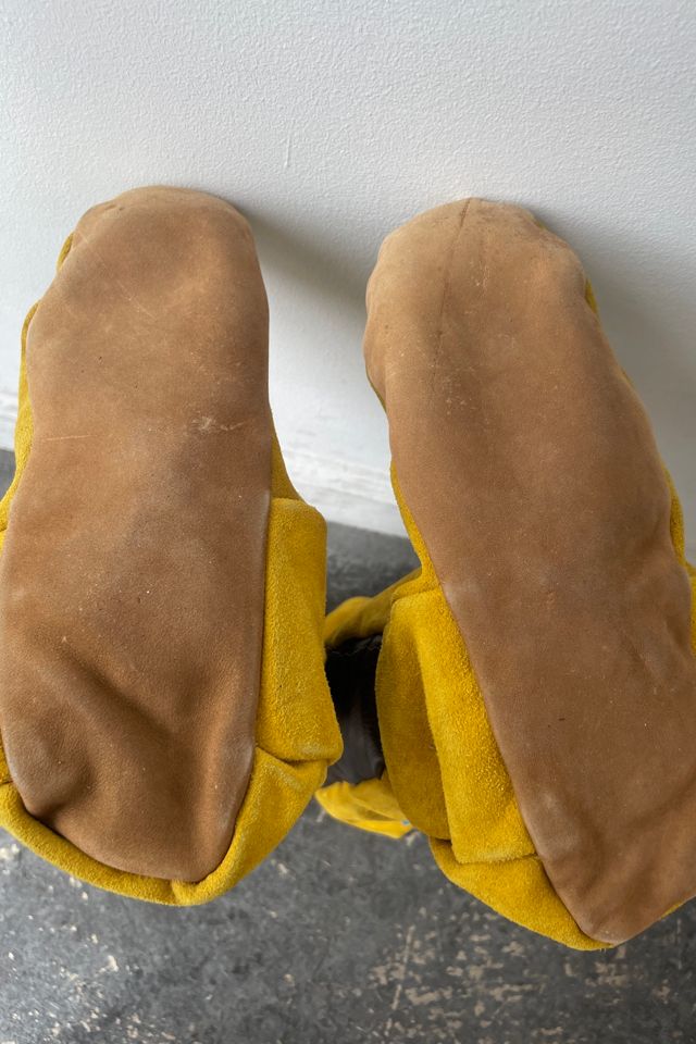 Vintage Yellow Suede Beaded Boots Selected by The Curatorial Dept. #3