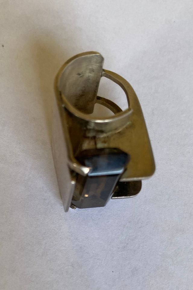 Vintage Modernist Architectural Smoky Topaz Ring Selected by The Curatorial Dept. #2