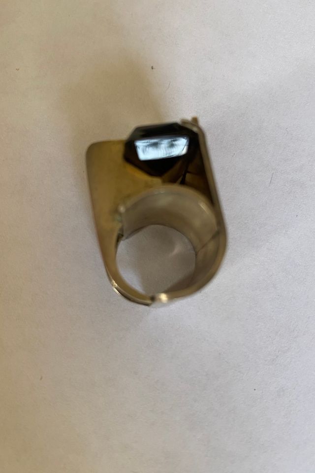 Vintage Modernist Architectural Smoky Topaz Ring Selected by The Curatorial Dept. #3