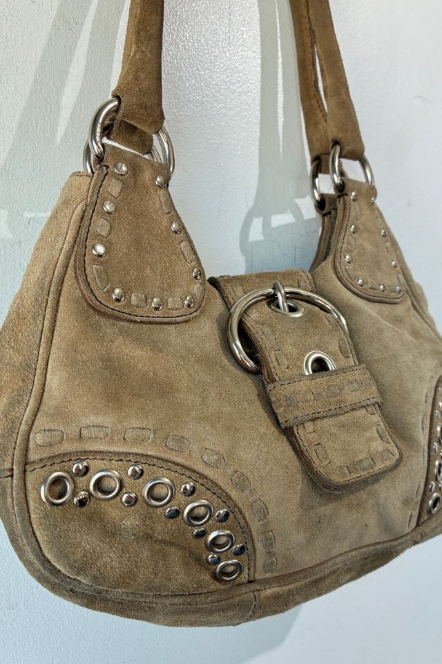 Vintage Prada Scamosciato Suede Moon Bag Selected by The Curatorial Dept. #1