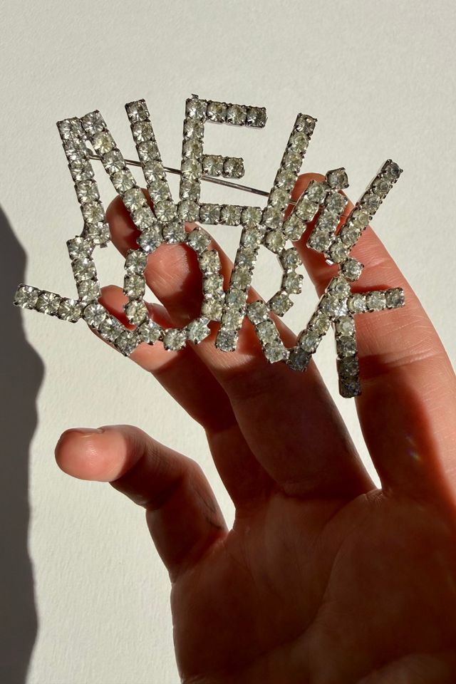 Rhinestone New York Brooch Selected by Wax Plant #1