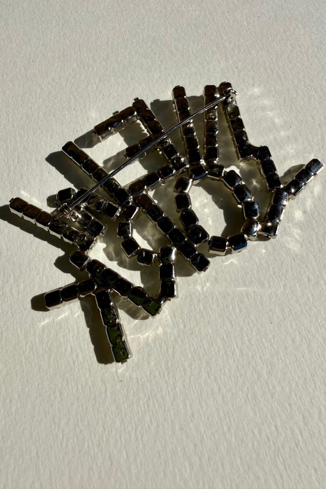 Rhinestone New York Brooch Selected by Wax Plant #2