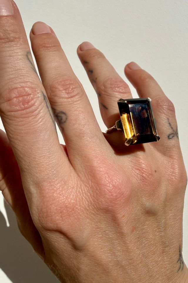 Sterling Silver Smokey Quartz Ring Selected by Wax Plant #1