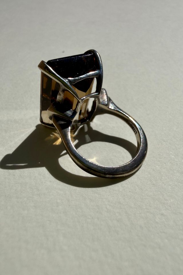 Sterling Silver Smokey Quartz Ring Selected by Wax Plant #3