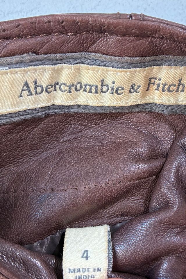 Vintage Abercrombie and Fitch Leather Zipper Shorts Selected by The Curatorial Dept. #3