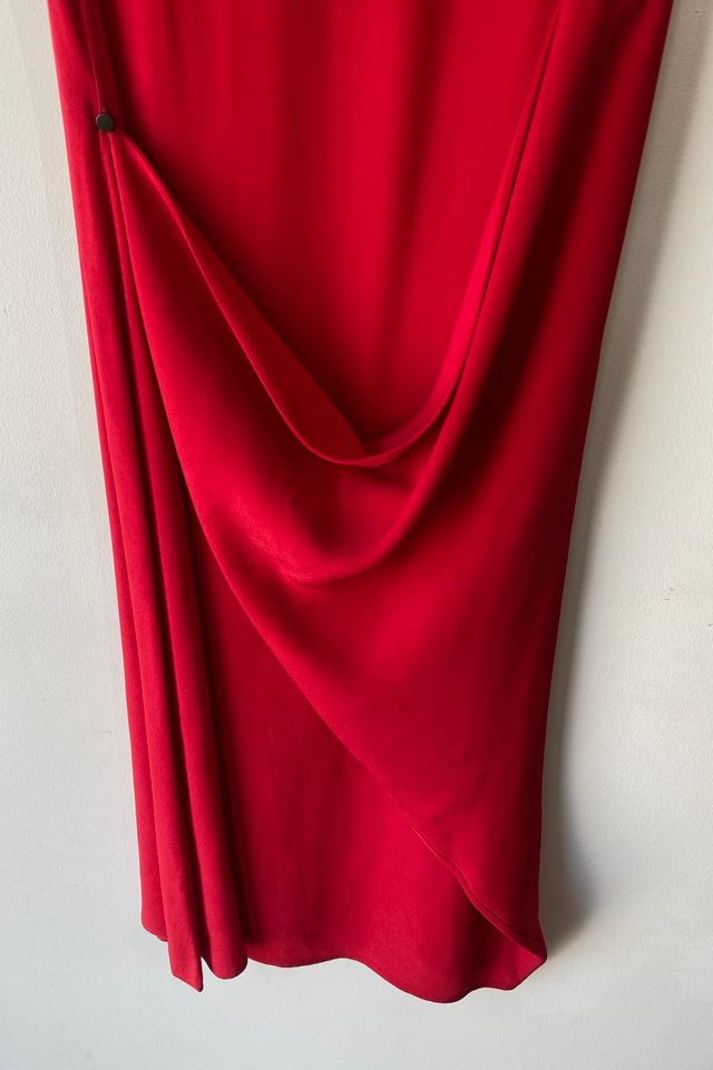 Maison Margiela Line 1 Draped Red Midi Dress Selected by The Curatorial Dept, #1