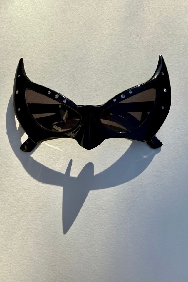Bat Cat Rhinestone Sunglasses Selected by Wax Plant #1