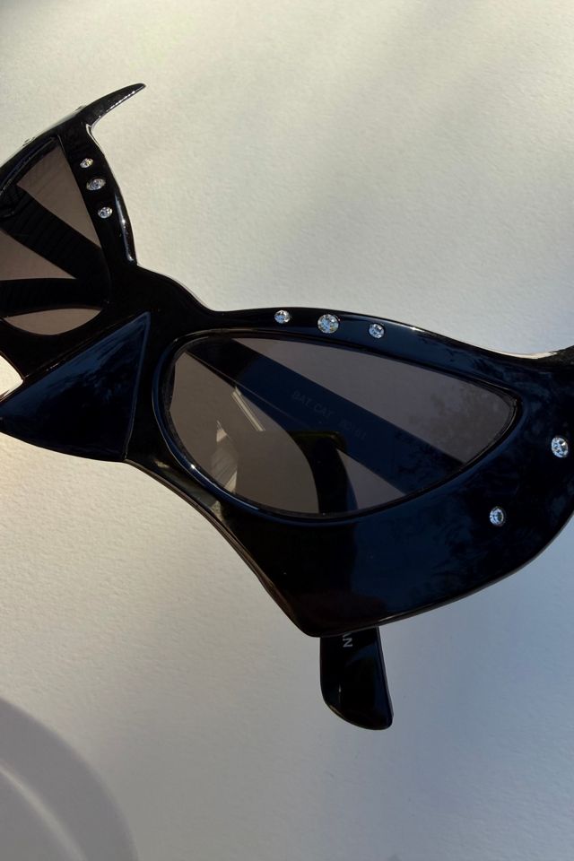 Bat Cat Rhinestone Sunglasses Selected by Wax Plant #2