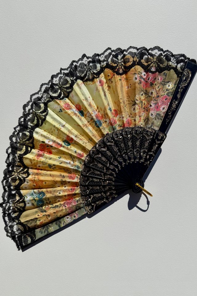 Black Lace Hand Fan Selected by Wax Plant #1