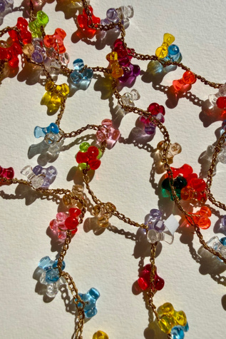 Extra Long Colorful Beaded Necklace Selected by Wax Plant