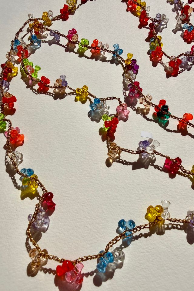 Extra Long Colorful Beaded Necklace Selected by Wax Plant #2