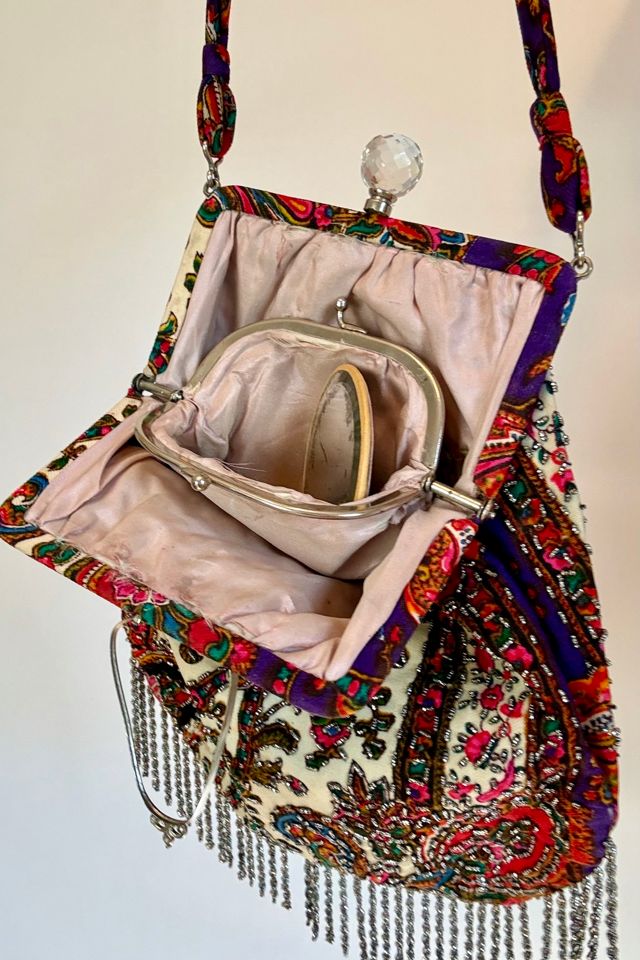 Vintage Beaded Floral Handbag Selected by Wax Plant #3