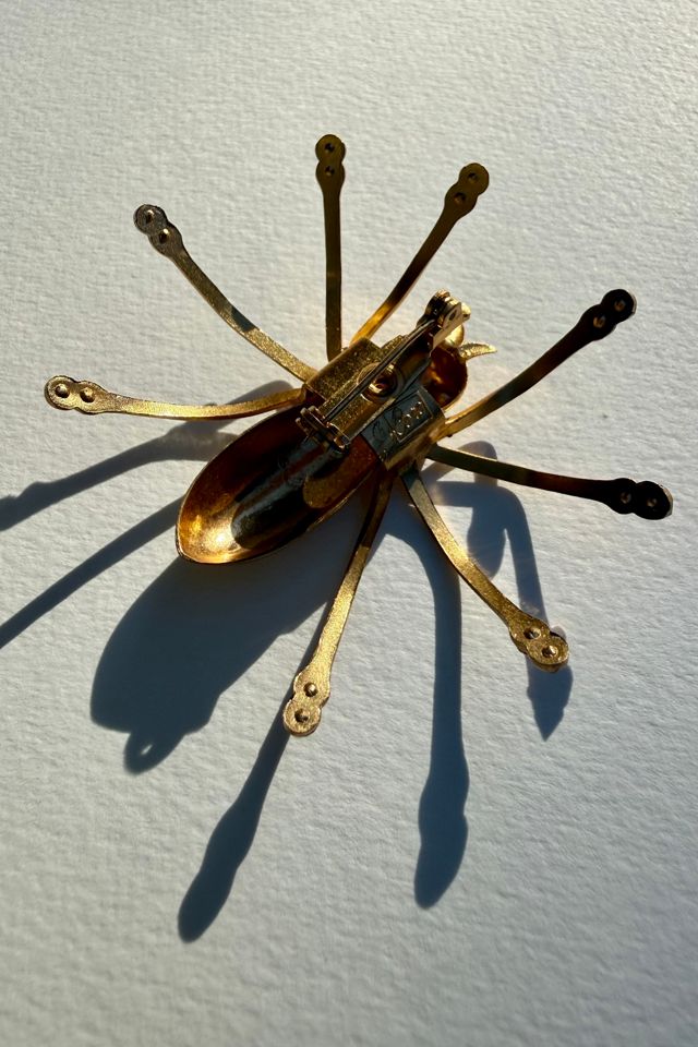 Gold Rhinestone Spider Brooch Selected by Wax Plant #2
