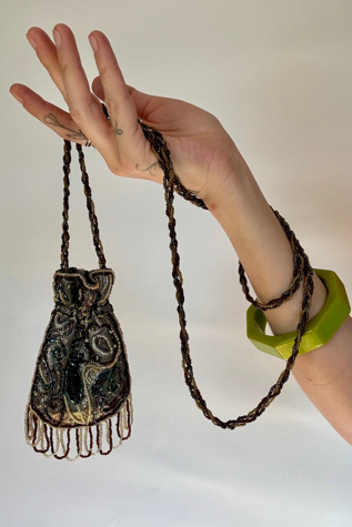 Micro Beaded Shoulder Bag Selected by Wax Plant