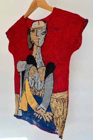 Y2k Picasso Crinkle Top Selected by Wax Plant