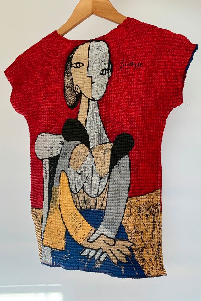 Y2k Picasso Crinkle Top Selected by Wax Plant #2