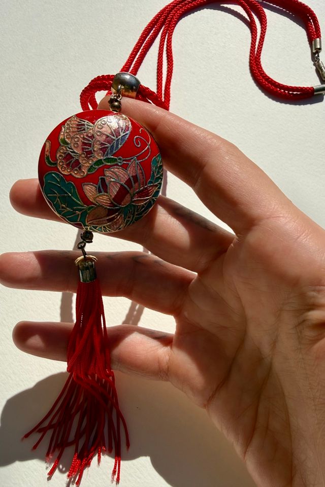 Red Cloisonné Butterfly Necklace Selected by Wax Plant #2