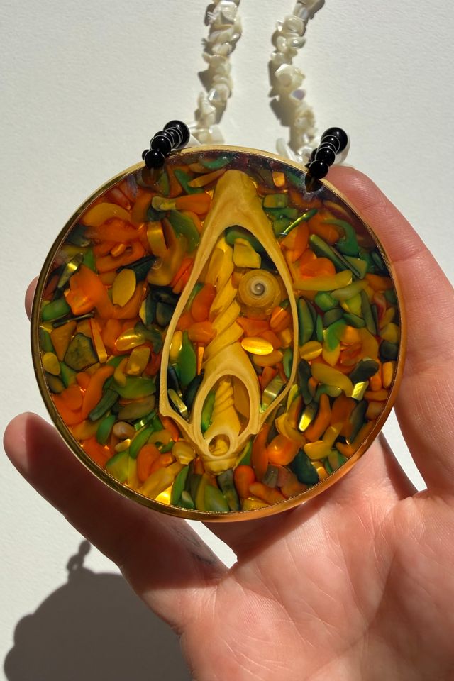 Seashell Pendant Statement Necklace Selected by Wax Plant #1
