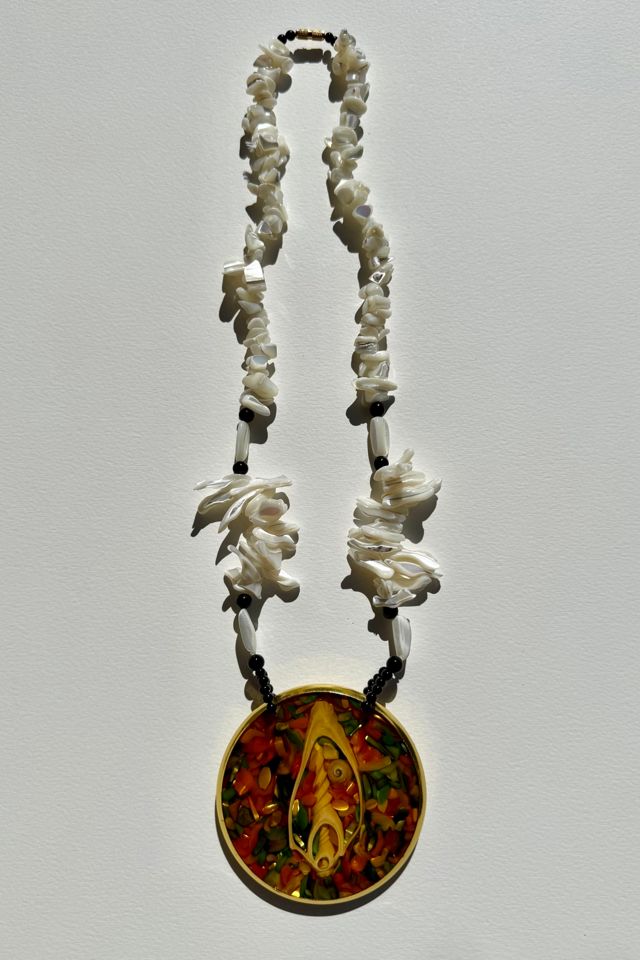 Seashell Pendant Statement Necklace Selected by Wax Plant #2