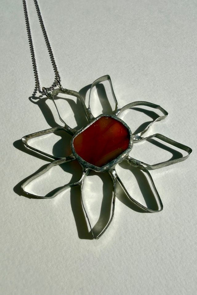 Handmade Silver Flower Necklace Selected by Wax Plant #1