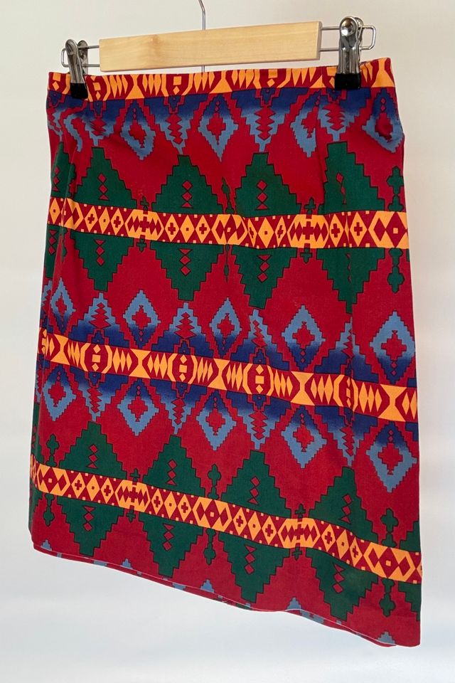90's Southwest Print Wrap Skirt Selected by Wax Plant #2