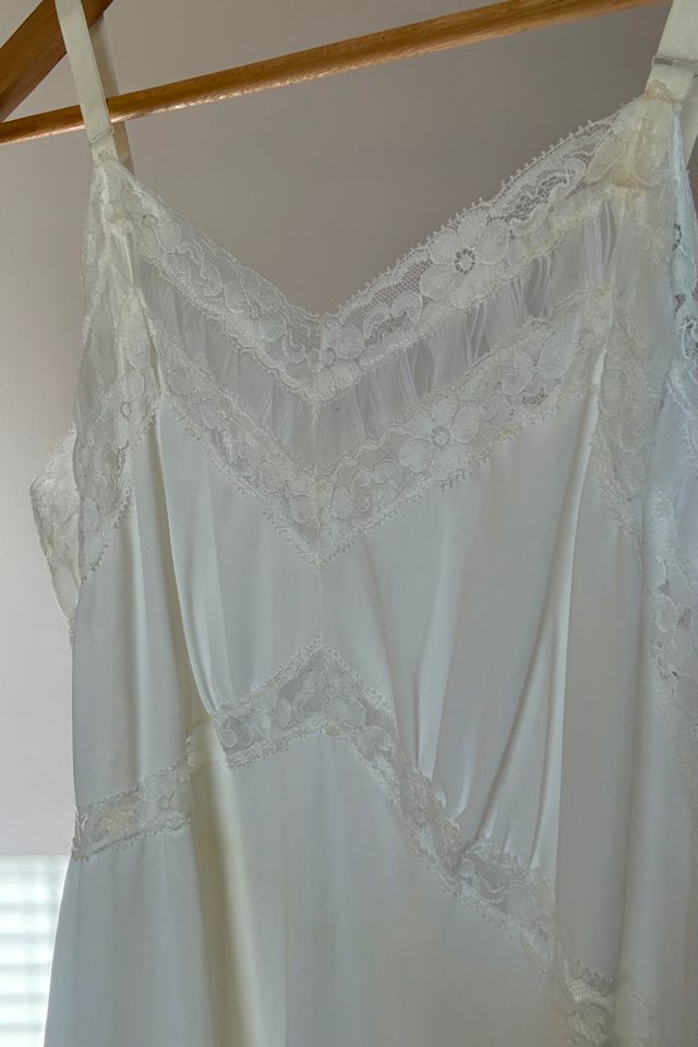 Vintage Off White Slip Dress Selected by Wax Plant #1