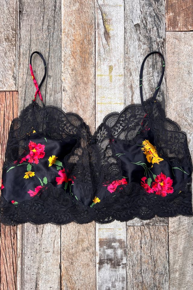 1990s Oscar de la Renta Floral Satin & Lace Cropped Camisole - Selected by Market Vintage #2