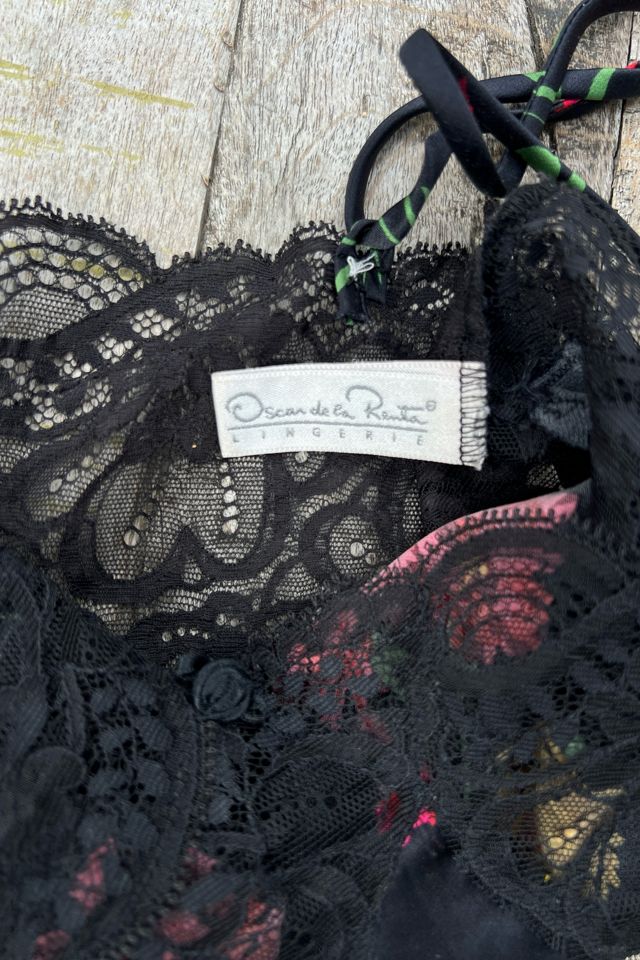 1990s Oscar de la Renta Floral Satin & Lace Cropped Camisole - Selected by Market Vintage #3