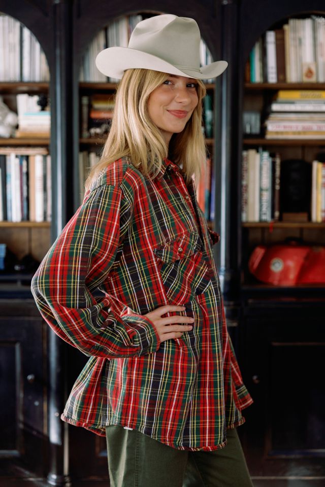 1990s Five Brother Plaid Flannel Button Down by Lauren Owen of Texas #1
