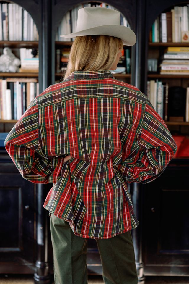 1990s Five Brother Plaid Flannel Button Down by Lauren Owen of Texas #2