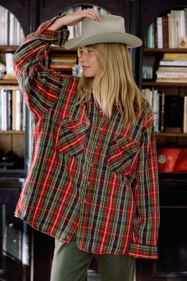 1990s Five Brother Plaid Flannel Button Down by Lauren Owen of Texas #3