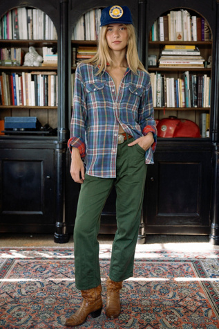 1970s Reversible Plaid Flannel Button Down Shirt by Lauren Owen of Texas