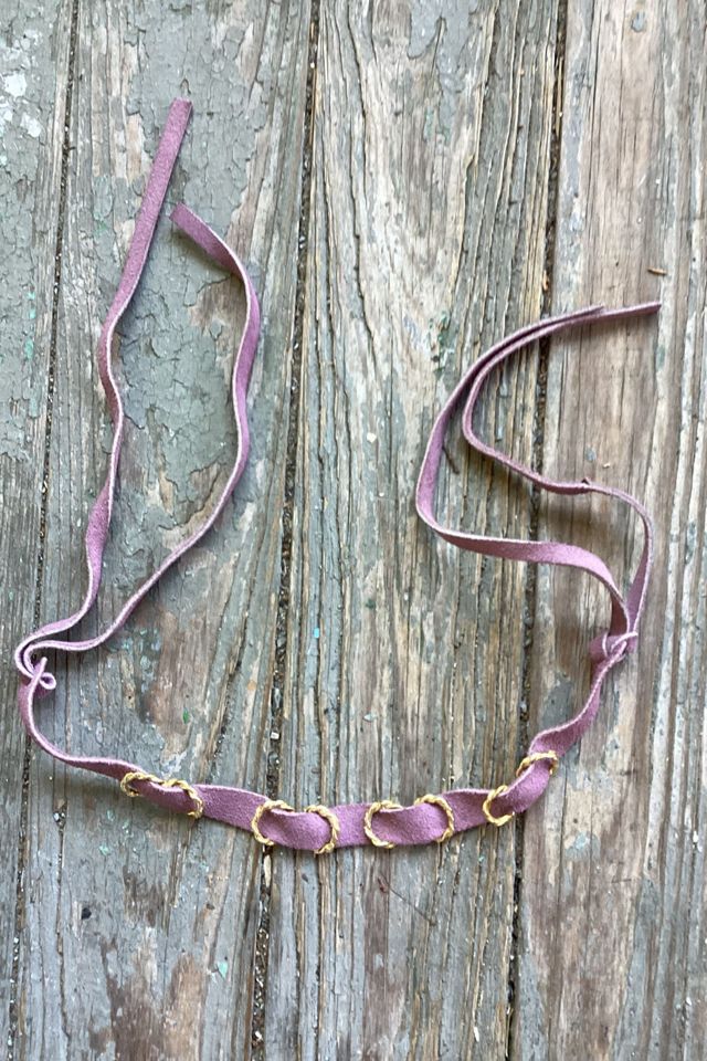 1960s Lavender Suede Choker Selected by Cherry #1