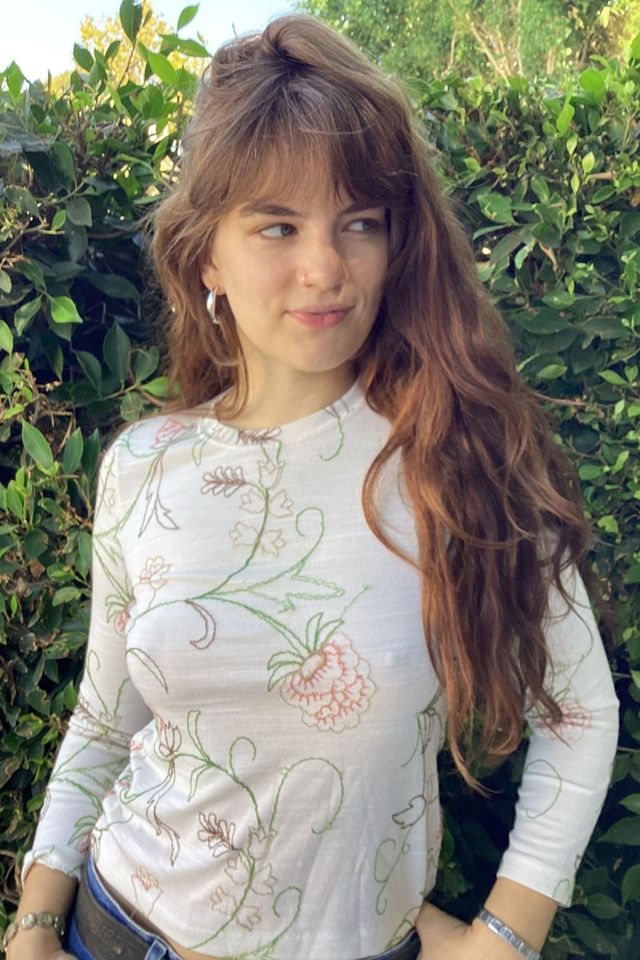1970s Embroidered Floral Stitched Shirt Selected  by Cherry #2