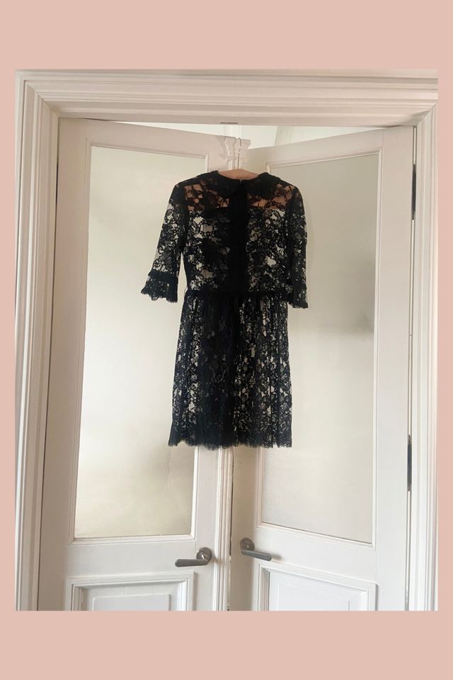 1960s Unbranded All Over Lace Baby-Doll Mini Dress Selected by A Stylish Life #1