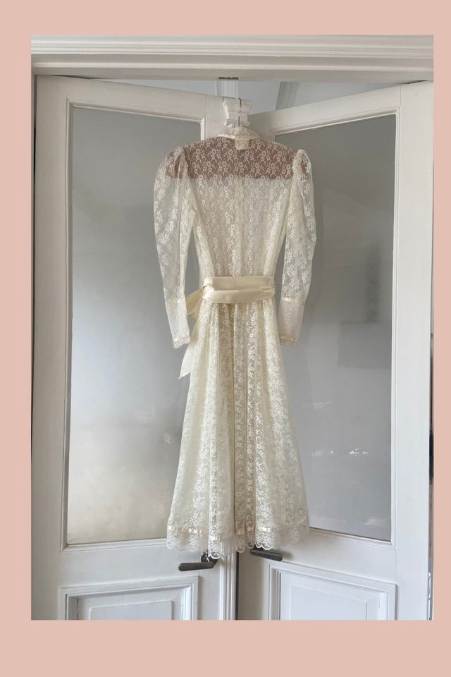 1970s  GUNNE SAX by Jessica Lace Shirt Waist Dress Selected by A Stylish Life #2
