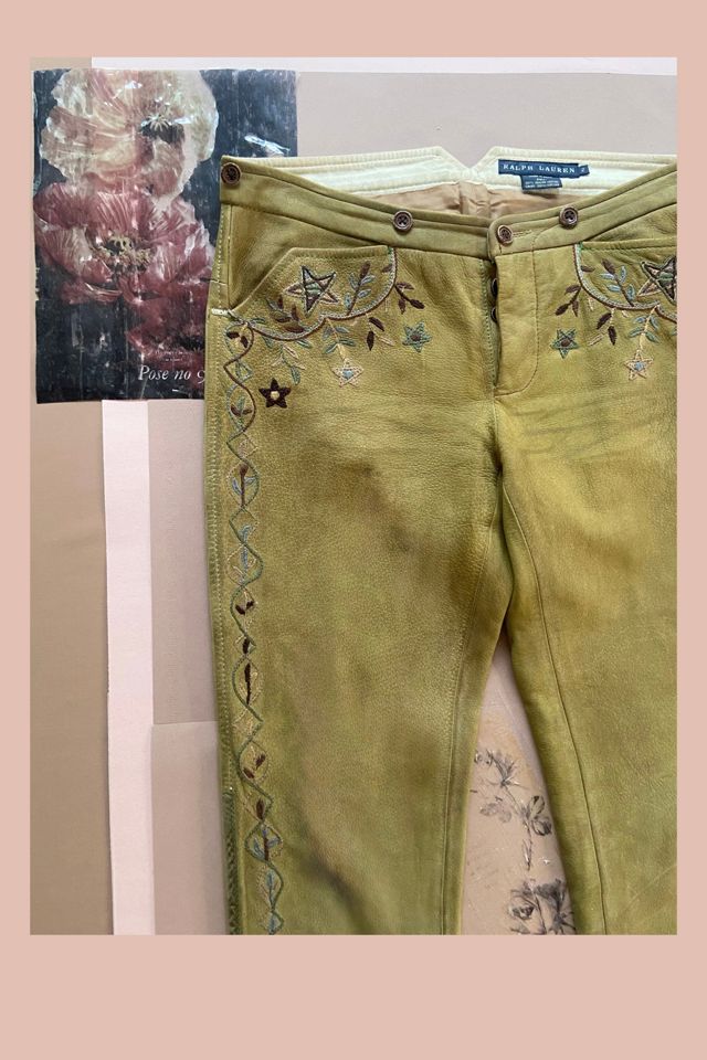 2000s Ralph Lauren Blue Label Western Style Leather Pants Selected by A Stylish Life #3