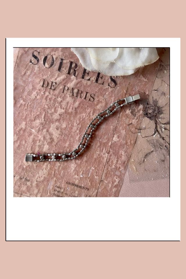 1960s Rhinestone Multi Solitaire Stone Bracelet Selected by A Stylish Life #1