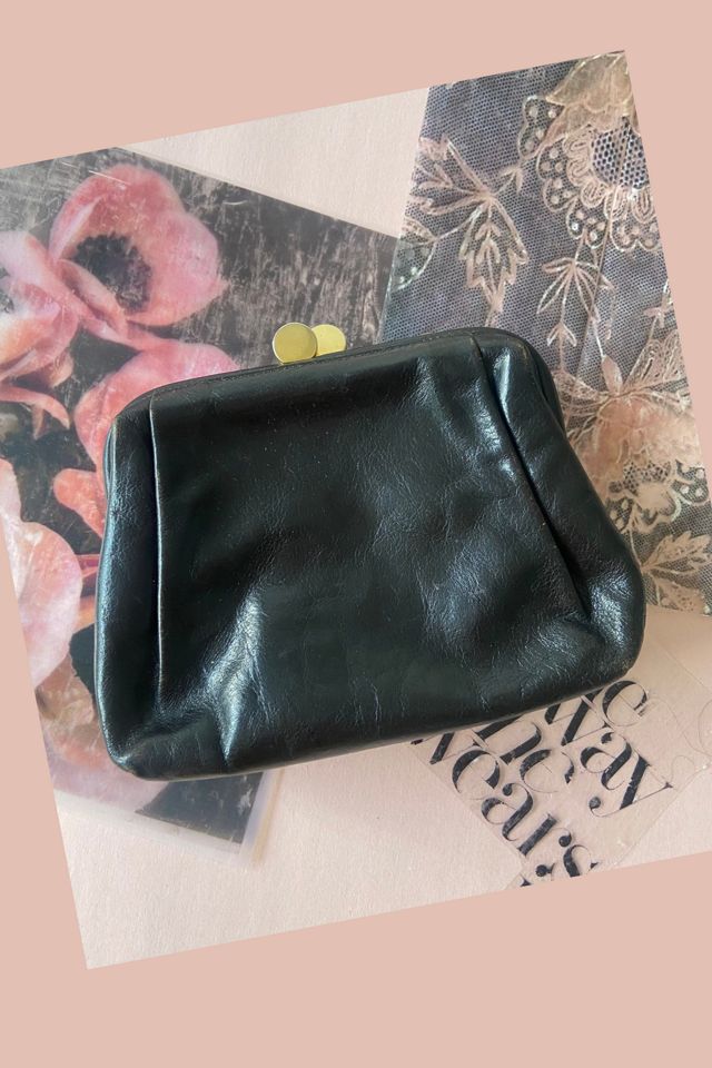 1980s Furla Black Leather Clutch Selected by A Stylish Life #1