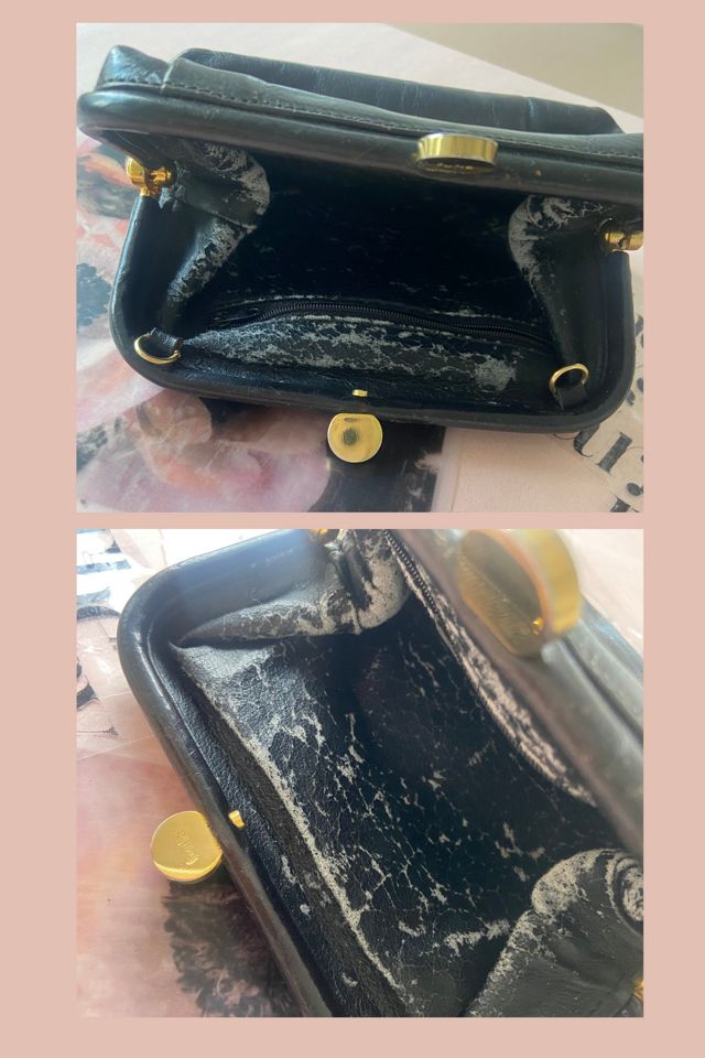 1980s Furla Black Leather Clutch Selected by A Stylish Life #3